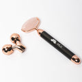 Roller Facial con Vibrador de Cuarzo Rosa